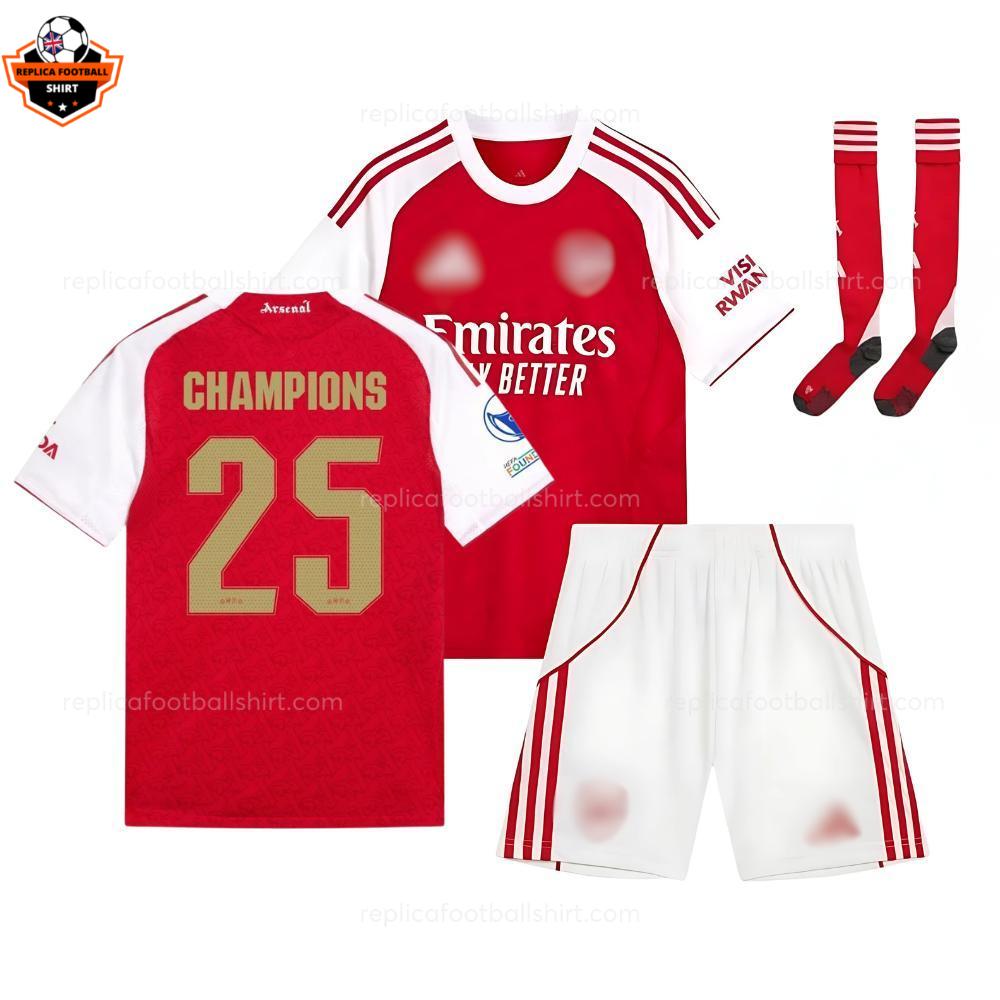 RFS Arsenal UWCL Champions 25 Kids Football Kit-over view