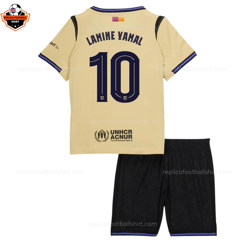 RFS Barcelona LAMINE YAMAL 10 Away 25 26 Kids Football Kit backview