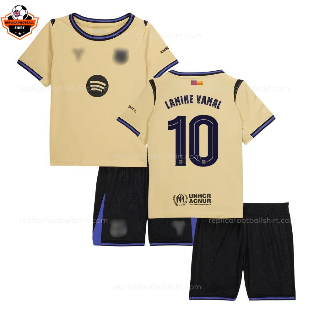 RFS Barcelona LAMINE YAMAL 10 Away 25 26 Kids Football Kit overview