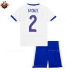 England Lionesses Home BRONZE 2 Kid Replica Football Kit 2025 Printed
