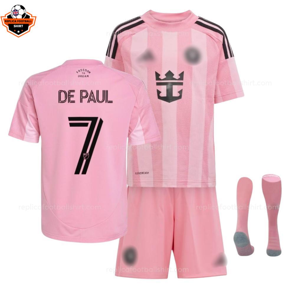 Inter Miami DE PAUL 7 Home For Men and Kid Replica Football Kit 2025/26