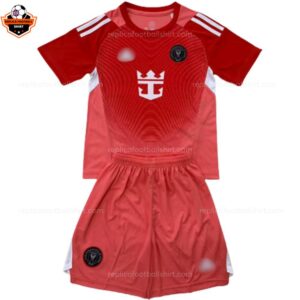 RFS Inter Miami Red Goalkeeper Kids Cheap Football Kit 2025 26 - Front View