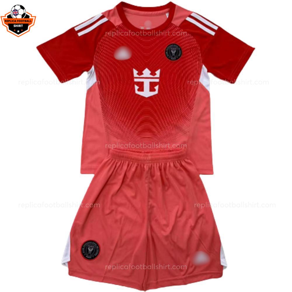 RFS Inter Miami Red Goalkeeper Kids Cheap Football Kit 2025 26 - Front View