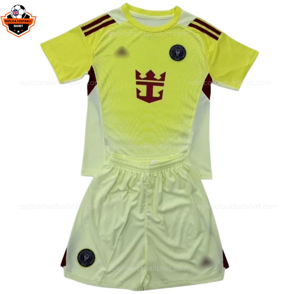 RFS Inter Miami Yellow Goalkeeper Kids Cheap Football Kit 2025 26 - Front View