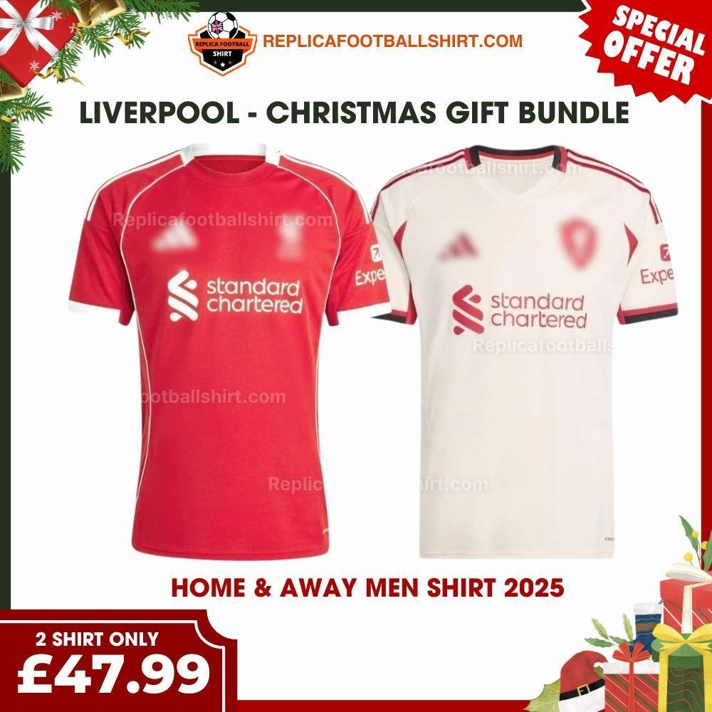 RFS Liverpool FC 202526 Christmas Gift Bundle – Home & Away Replica Football Shirts
