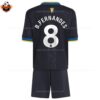 RFS Manchester United B.FERNANDES 8 Third 25 26 Kids Football Kit backview