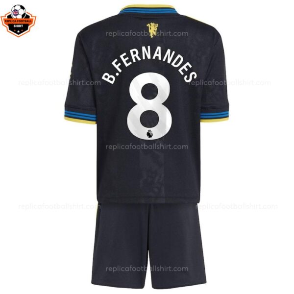 RFS Manchester United B.FERNANDES 8 Third 25 26 Kids Football Kit backview