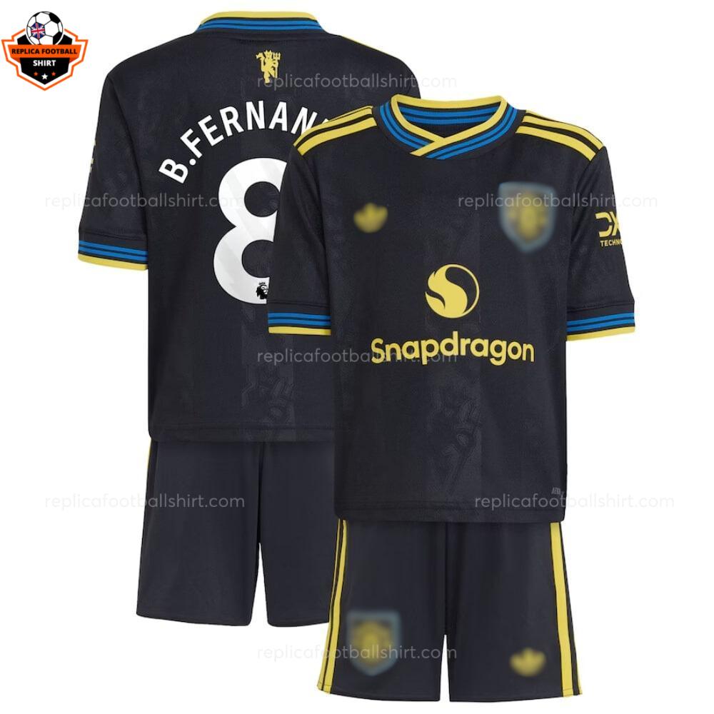 RFS Manchester United B.FERNANDES 8 Third 25 26 Kids Football Kit