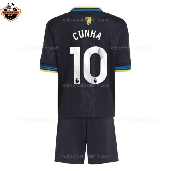 RFS Manchester United CUNHA 10 Third 25 26 Kids Football Kit backview