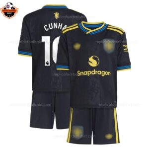 RFS Manchester United CUNHA 10 Third 25 26 Kids Football Kit
