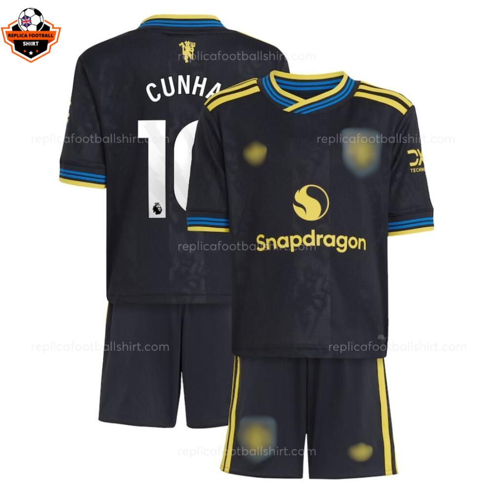 RFS Manchester United CUNHA 10 Third 25 26 Kids Football Kit