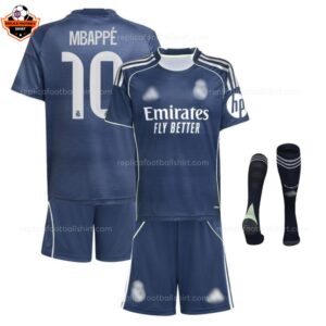 Real Madrid MBAPPÉ 10 Away Kid Replica Football Kit 2025/26
