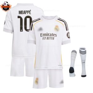 Real Madrid MBAPPÉ 10 Home Kid Replica Football Kit 2025/26