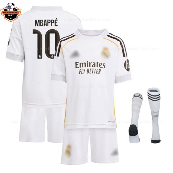 Real Madrid MBAPPÉ 10 Home Kid Replica Football Kit 2025/26