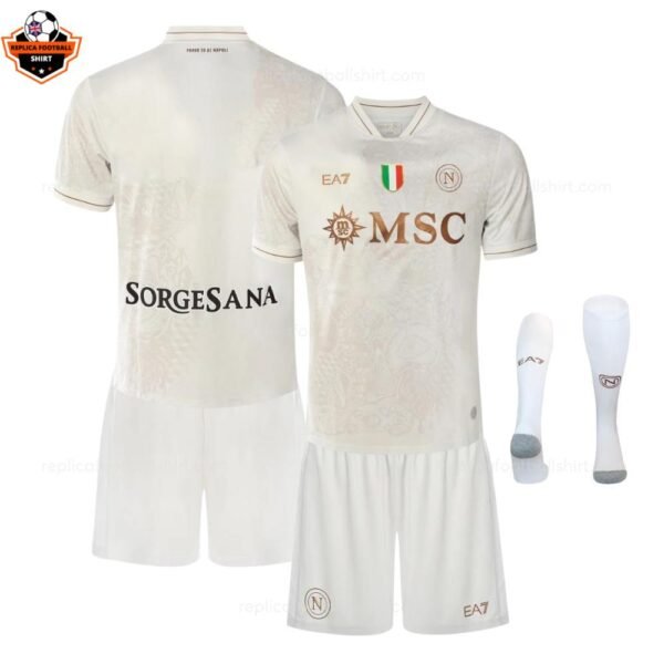 RFS SSC Napoli Away Kid Replica Football Kit 2025_26 - with socks