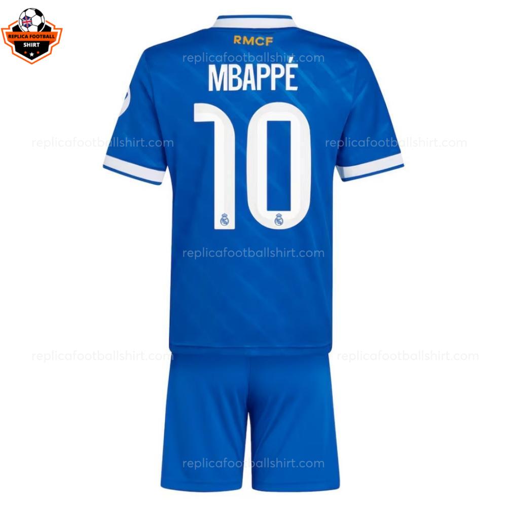 Real Madrid Mbappe 10 Third 25 26 Kids Football Kit backview