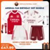 Arsenal FC 2025-26 Birthday Bundle - Home & Third Replica Football Kit for True Fans