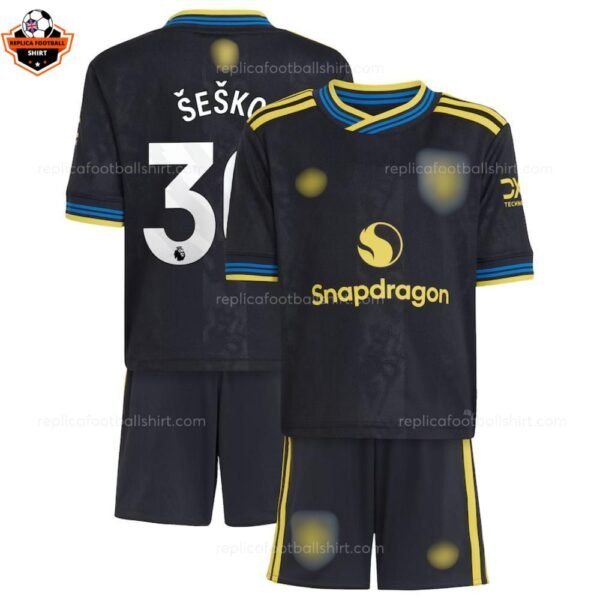 Manchester United Third Kid Replica Football Kit 2025-26 ŠEŠKO 30 Printed