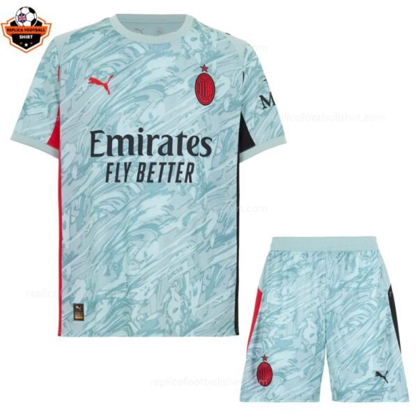 RFS AC Milan Goalkeeper Kids Football Kit 2025_26-front view