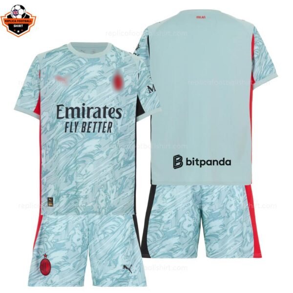 RFS AC Milan Goalkeeper Kids Football Kit 2025_26-over view
