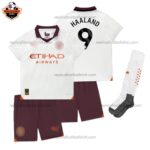 Manchester City Away Kid Replica Football Kit 23/24 HAALAND 9 Printed