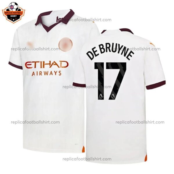 Manchester City Away Men Replica Football Shirt 23/24 DE BRUYNE 17 Printed