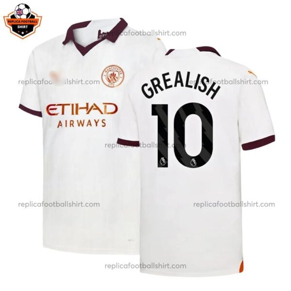 Manchester City Away Men Replica Football Shirt 23/24 GREALISH 10 Printed