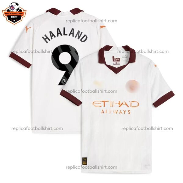 Manchester City Away Men Replica Football Shirt 23/24 HAALAND 9 Printed