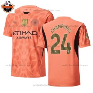 Manchester City Champions 24 Goalkeeper Men Replica Football Shirt 2024/25