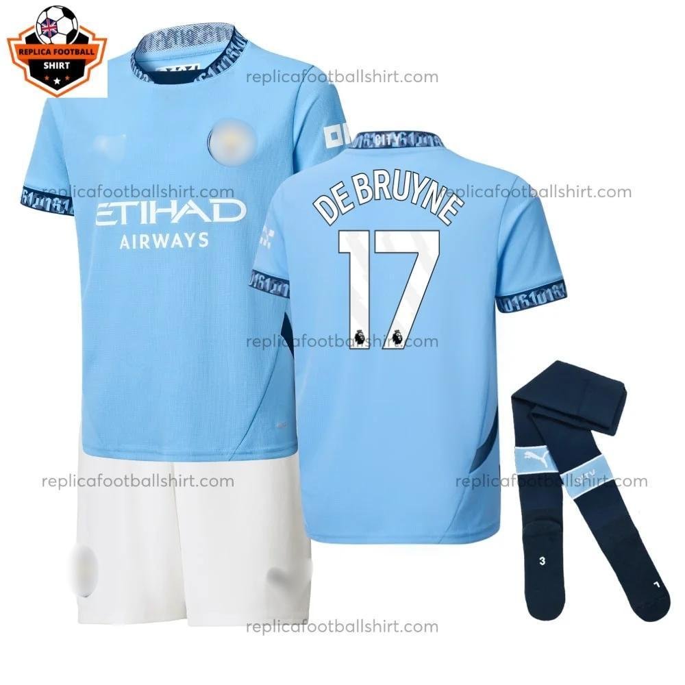 RFS Blur Manchester City DE BRUYNE 17 Home For Men and Kid Replica Football Kit 2024_25