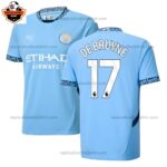 Manchester City DE BRUYNE 17 Home Men Replica Football Shirt 2024/25
