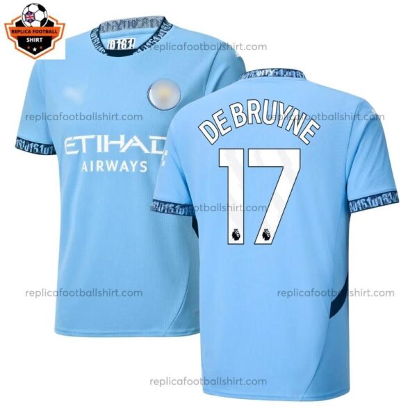 Manchester City DE BRUYNE 17 Home Men Replica Football Shirt 2024/25