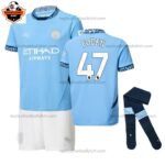 Manchester City FODEN 47 Home For Men and Kid Replica Football Kit 2024/25