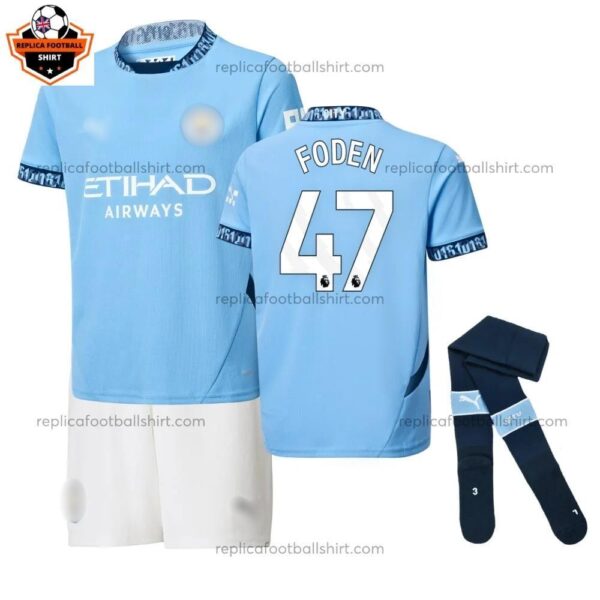 Manchester City FODEN 47 Home For Men and Kid Replica Football Kit 2024/25