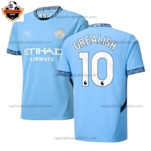 Manchester City GREALISH 10 Home Men Replica Football Shirt 2024/25