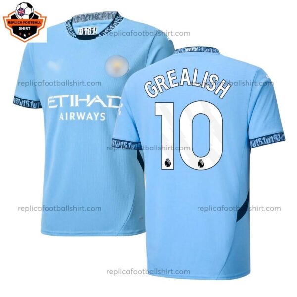 Manchester City GREALISH 10 Home Men Replica Football Shirt 2024/25