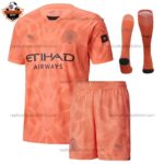 Manchester City Goalkeeper Orange For Men and Kid Replica Football Kit 2024/25