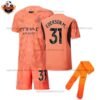 RFS Blur Manchester City Goalkeeper Orange For Men and Kid Replica Football Kit 2024_25 EDERSON M. 31