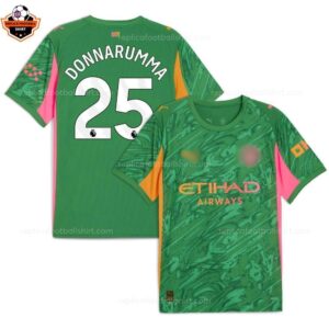 Manchester City Green Goalkeeper Men Replica Football Shirt 2025/26 DONNARUMMA 25 Printed