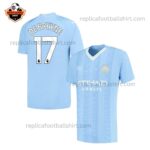 Manchester City Home Men Replica Football Shirt 23/24 DE BRUYNE 17 Printed