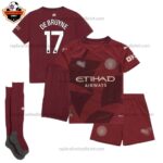 Manchester City Third Kid Replica Football Kit 2024/25 DE BRUYNE 17 Printed
