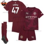 Manchester City Third Kid Replica Football Kit 24/25 FODEN 47 Printed