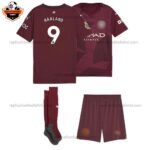 Manchester City Third Kid Replica Football Kit 24/25 HAALAND 9 Printed