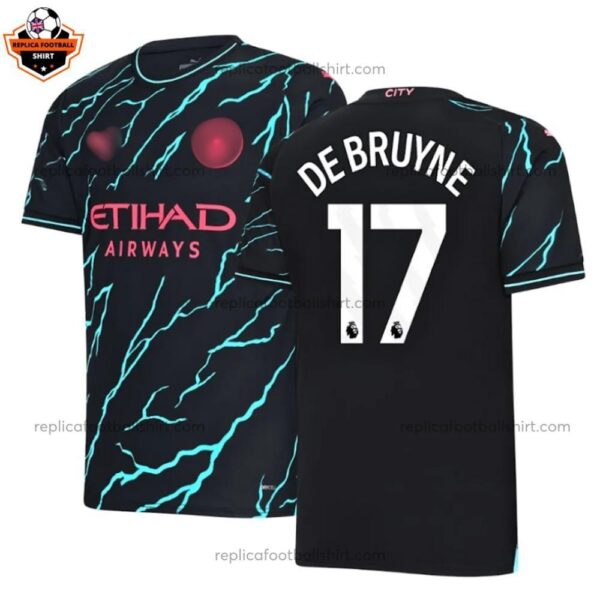 Manchester City Third Men Replica Football Shirt 23/24 DE BRUYNE 17 Printed