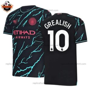 Man City 23/24 Third Men Replica Shirt Grealish 10 Printed