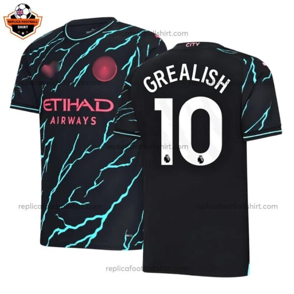 Man City 23/24 Third Men Replica Shirt Grealish 10 Printed