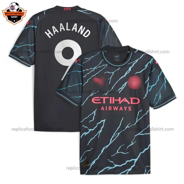 Manchester City Third Men Replica Football Shirt 23/24 HAALAND 9 Printed