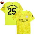 Manchester City Yellow Goalkeeper Men Replica Football Shirt 2025/26 DONNARUMMA 25 Printed