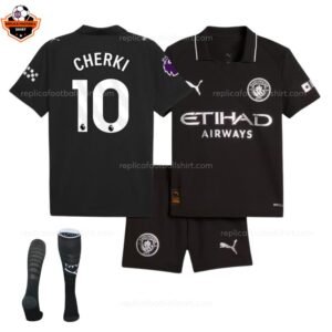 RFS Manchester City CHERKI 10 Away Kid Replica Football Kit 25_26