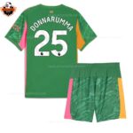 Manchester City Green Goalkeeper Kid Replica Football Kit 2025/26 DONNARUMMA 25 Printed